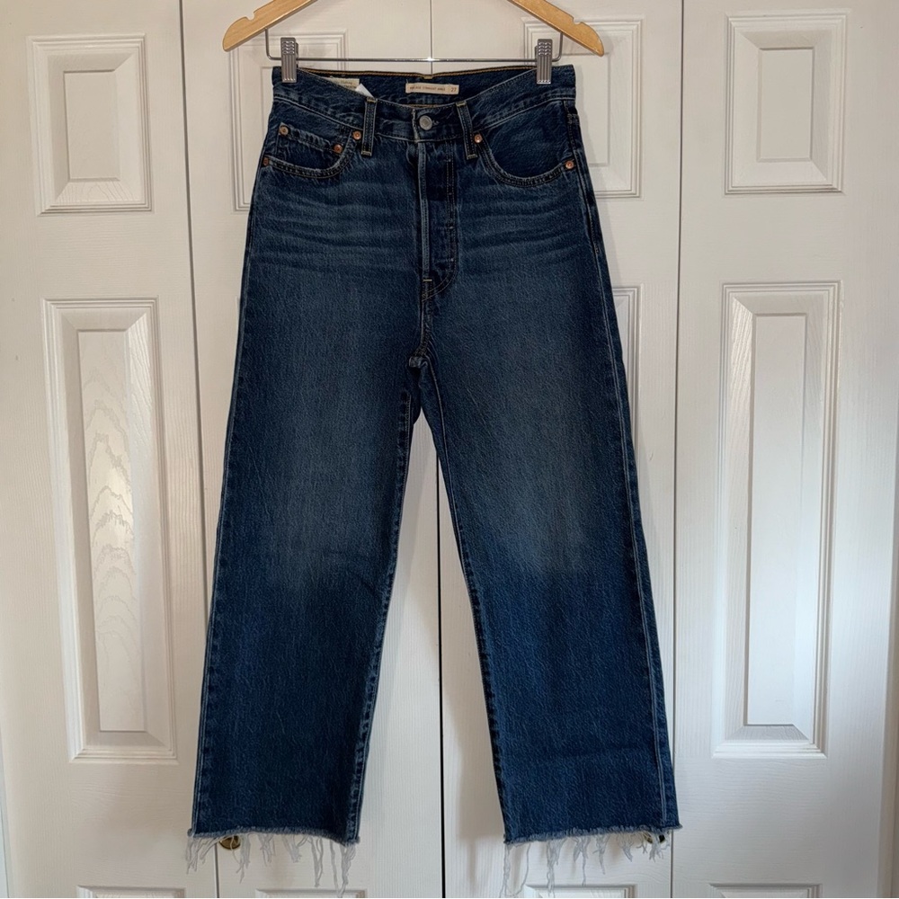 Levi’s ribcage straight ankle fray Jean 27/L25/1/2 - Picture 4 of 13